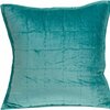 Homeroots 20 x 7 x 20 in. Transitional Aqua Solid Quilted Pillow Cover with Poly Insert 334101